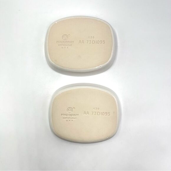 Set 2 Pfaltzgraff American Airlines 430 AA 73D1095 White 1st Class Serve Dishes - Picture 4 of 7